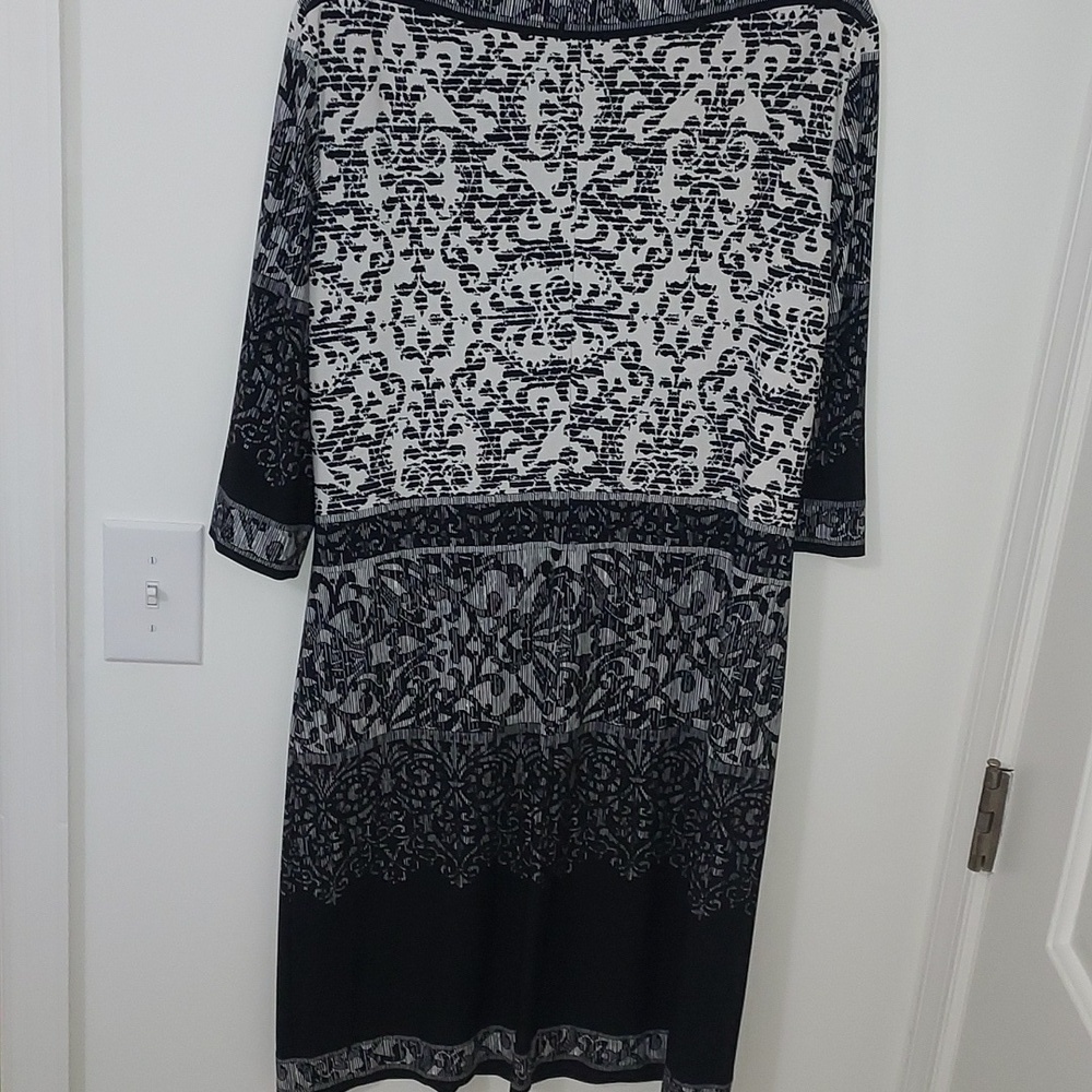 Chico's paisley casual formal lightweight midi dress - Picture 4 of 5